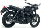 Double Sortie D'Échappement Homologuée Au Niveau Sonore Pro-Racing Nichrom Noir Acier - Arrow Special Parts Compatible Avec Triumph Bonneville T100 (2017-2020)