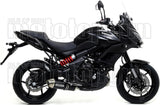 Système D'Échappement Complet Avec Catalyseur Et Homologation Acoustique Race-Tech Aluminium Noir Acier - Arrow Special Parts Compatible Avec Kawasaki Versys 650 (2017-2022)