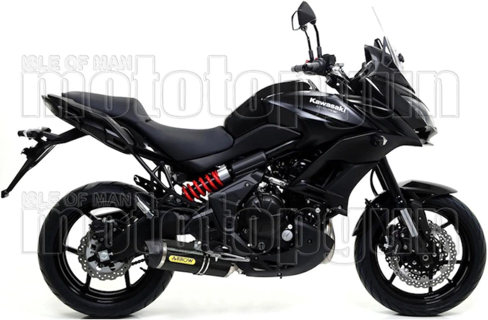 Système D'Échappement Complet Avec Catalyseur Et Homologation Acoustique Race-Tech Carbon Carbon - Arrow Special Parts Compatible Avec Kawasaki Versys 650 (2017-2022)