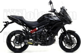 Système D'Échappement Complet Sans Catalyseur Et Homologué Au Niveau Sonore Race-Tech Carbon Carbon - Arrow Special Parts Compatible Avec Kawasaki Versys 650 (2017-2022)