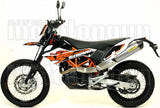 Système D'Échappement Catalytique Avec Homologation Acoustique Race-Tech Aluminium Carbon - Arrow Special Parts Compatible Avec Ktm 690 Enduro (2009-2016)