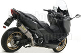 Complete Non-Catalytic Exhaust System With Sound Certification Race-Tech Aluminium Carbon - Arrow Special Parts Compatible With Yamaha Xp 560 T-Max (2020-2024)