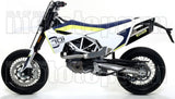 Système D'Échappement Complet Avec Catalyseur Et Homologation Acoustique Race-Tech Aluminium Noir Carbon - Arrow Special Parts Compatible Avec Husqvarna 701 Enduro (2017-2020)