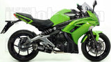 Système D'Échappement Complet Sans Catalyseur Et Homologué Au Niveau Sonore Race-Tech Aluminium Noir Carbon - Arrow Special Parts Compatible Avec Kawasaki Er-6 F (2012-2016)