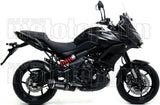 Complete Non-Catalytic Exhaust System With Sound Certification Race-Tech Black Aluminium Carbon - Arrow Special Parts Compatible With Kawasaki Versys 650 (2015-2016)
