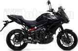 Système D'Échappement Complet Avec Catalyseur Et Homologation Acoustique Race-Tech Aluminium Noir Carbon - Arrow Special Parts Compatible Avec Kawasaki Versys 650 (2017-2022)