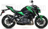 Exhaust Tip With Noise Certification Race-Tech Black Aluminium Carbon - Arrow Special Parts Compatible With Kawasaki Z 900 A2 (2019-2024)