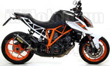 Système D'Échappement Non Catalysé Et Homologué Au Niveau Sonore Race-Tech Aluminium Noir Carbon - Arrow Special Parts Compatible Avec Ktm Duke 1290 (2017-2019)
