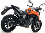 Système D'Échappement Complet Sans Catalyseur Et Homologué Au Niveau Sonore Race-Tech Aluminium Noir Carbon - Arrow Special Parts Compatible Avec Ktm 790 Duke (2018-2020)