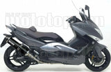 Système D'Échappement Complet Avec Catalyseur Et Homologation Acoustique Race-Tech Aluminium Noir Carbon - Arrow Special Parts Compatible Avec Yamaha Xp 530 T-Max Yp (2008-2011)