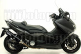 Système D'Échappement Complet Sans Catalyseur Et Homologué Au Niveau Sonore Race-Tech Aluminium Noir Carbon - Arrow Special Parts Compatible Avec Yamaha Xp 530 T-Max (2012-2016)