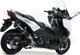 Système D'Échappement Complet Avec Catalyseur Et Homologation Acoustique Race-Tech Aluminium Noir Carbon - Arrow Special Parts Compatible Avec Yamaha Xp 530 T-Max (2017-2019)