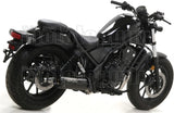 Système D'Échappement Homologué Au Niveau Sonore Rebel Aluminium Noir Aluminium Noir - Arrow Special Parts Compatible Avec Honda Cmx 500 Rebel (2017-2024)