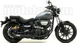 Système D'Échappement Homologué Au Niveau Sonore Rebel Aluminium Noir Carbon - Arrow Special Parts Compatible Avec Yamaha Xv 950 R (2014-2016)