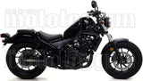 Système D'Échappement Homologué Au Niveau Sonore Rebel Aluminium Noir Carbon - Arrow Special Parts Compatible Avec Honda Cmx 500 Rebel (2017-2024)