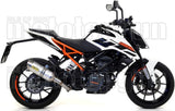 Système D'Échappement Non Catalysé Et Homologué Au Niveau Sonore Thunder Aluminium Acier - Arrow Special Parts Compatible Avec Ktm 390 Duke (2017-2020)