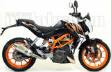 Système D'Échappement Non Catalysé Et Homologué Au Niveau Sonore Thunder Aluminium Acier - Arrow Special Parts Compatible Avec Ktm 390 Duke (2013-2016)