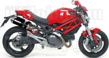 Double Sortie D'Échappement Homologuée Au Niveau Sonore Thunder Aluminium Noir Acier - Arrow Special Parts Compatible Avec Ducati Monster 1100 (2009-2010)