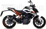 Système D'Échappement Non Catalysé Et Homologué Au Niveau Sonore Thunder Aluminium Noir Acier - Arrow Special Parts Compatible Avec Ktm 390 Duke (2017-2020)