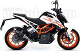 Système D'Échappement Homologué Au Niveau Sonore Thunder Aluminium Noir Acier - Arrow Special Parts Compatible Avec Ktm Rc 390 (2017-2020)