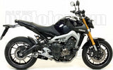 Système D'Échappement Complet Avec Catalyseur Et Homologation Acoustique Thunder Aluminium Noir Acier - Arrow Special Parts Compatible Avec Yamaha Mt-09 (2013-2020)