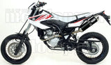 Système D'Échappement Complet Sans Catalyseur Et Homologué Au Niveau Sonore Thunder Aluminium Noir Acier - Arrow Special Parts Compatible Avec Yamaha Wr 125 R (2009-2016)