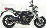Système D'Échappement Complet Sans Catalyseur Et Homologué Au Niveau Sonore Thunder Aluminium Noir Acier - Arrow Special Parts Compatible Avec Yamaha Xj6 Diversion (2009-2015)