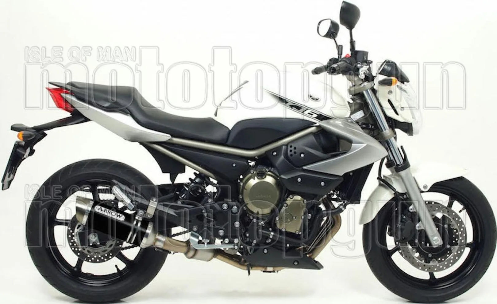 Système D'Échappement Homologué Au Niveau Sonore Thunder Aluminium Noir Acier - Arrow Special Parts Compatible Avec Yamaha Xj6 Diversion (2009-2015)