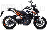 Système D'Échappement Homologué Au Niveau Sonore Thunder Titanium Carbon - Arrow Special Parts Compatible Avec Ktm 125 Duke (2017-2020)