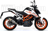Système D'Échappement Homologué Au Niveau Sonore Thunder Titanium Carbon - Arrow Special Parts Compatible Avec Ktm Rc 125 (2017-2020)