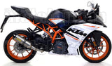 Système D'Échappement Non Catalysé Et Homologué Au Niveau Sonore Thunder Titanium Carbon - Arrow Special Parts Compatible Avec Ktm Rc 125 (2017-2020)