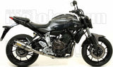 Système D'Échappement Complet Avec Catalyseur Et Homologation Acoustique Thunder Titanium Carbon - Arrow Special Parts Compatible Avec Yamaha Tracer 700 (2020)