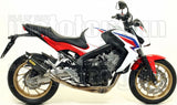 Système D'Échappement Complet Avec Catalyseur Et Homologation Acoustique Thunder Carbon Carbon - Arrow Special Parts Compatible Avec Honda Cbr 650 F (2014-2018)