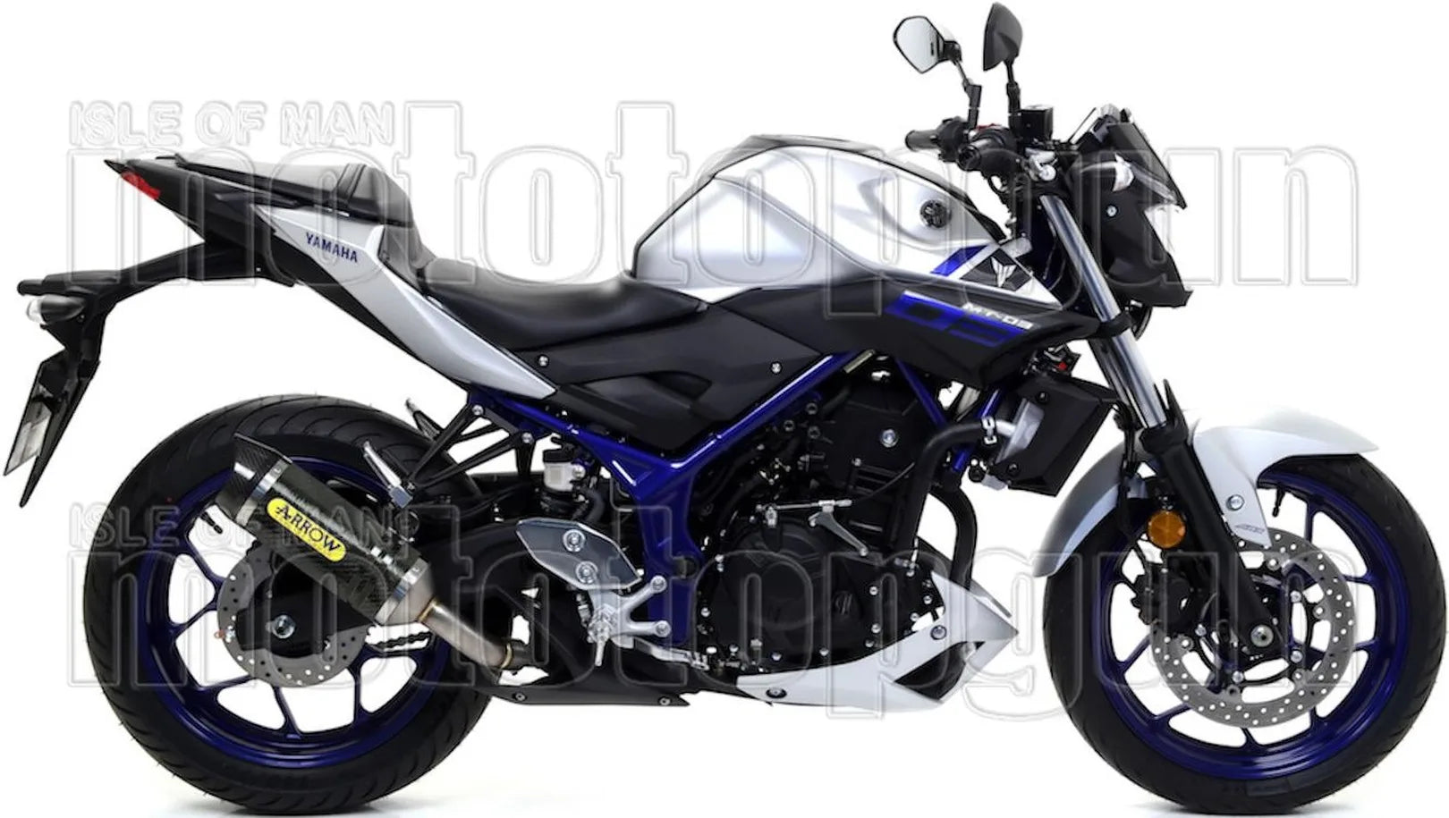 Système D'Échappement Complet Sans Catalyseur Et Homologué Au Niveau Sonore Thunder Carbon Carbon - Arrow Special Parts Compatible Avec Yamaha Mt-03 (2018-2019)