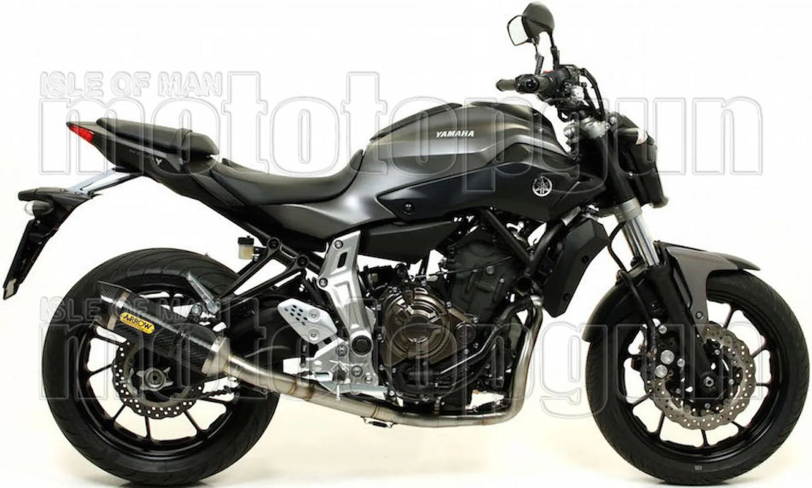 Système D'Échappement Complet Sans Catalyseur Et Homologué Au Niveau Sonore Thunder Carbon Carbon - Arrow Special Parts Compatible Avec Yamaha Mt-07 (2014-2020)