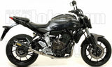 Système D'Échappement Homologué Au Niveau Sonore Thunder Carbon Carbon - Arrow Special Parts Compatible Avec Yamaha Mt-07 (2014-2020)