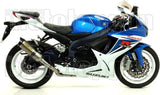 Système D'Échappement Complet Sans Catalyseur Et Homologué Au Niveau Sonore Thunder Aluminium Carbon - Arrow Special Parts Compatible Avec Suzuki Gsx-R 600 Ie (2011-2016)