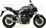 Système D'Échappement Complet Sans Catalyseur Et Homologué Au Niveau Sonore Thunder Aluminium Carbon - Arrow Special Parts Compatible Avec Yamaha Tracer 7 (2021-2024)