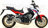 Système D'Échappement Complet Sans Catalyseur Et Homologué Au Niveau Sonore Thunder Aluminium Noir Carbon - Arrow Special Parts Compatible Avec Honda Cb 650 F (2014-2018)