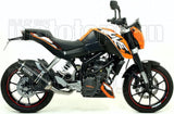 Système D'Échappement Non Catalysé Et Homologué Au Niveau Sonore Thunder Aluminium Noir Carbon - Arrow Special Parts Compatible Avec Ktm 200 Duke (2011-2014)
