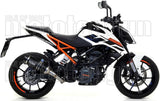 Système D'Échappement Non Catalysé Et Homologué Au Niveau Sonore Thunder Aluminium Noir Carbon - Arrow Special Parts Compatible Avec Ktm 390 Duke (2017-2020)