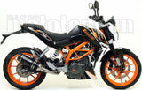 Système D'Échappement Homologué Au Niveau Sonore Thunder Aluminium Noir Carbon - Arrow Special Parts Compatible Avec Ktm Rc 390 (2015-2016)