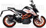 Système D'Échappement Homologué Au Niveau Sonore Thunder Aluminium Noir Carbon - Arrow Special Parts Compatible Avec Ktm 390 Duke (2017-2020)