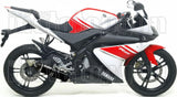 Système D'Échappement Homologué Au Niveau Sonore Thunder Aluminium Noir Carbon - Arrow Special Parts Compatible Avec Yamaha Yzf-R 125 (2014-2016)
