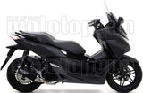 Système D'Échappement Complet Sans Catalyseur Et Homologué Au Niveau Sonore Urban Aluminium Noir Acier Noir - Arrow Special Parts Compatible Avec Honda Forza 125 (2015-2016)