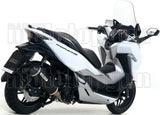 Système D'Échappement Catalytique Avec Homologation Acoustique Urban Aluminium Noir Acier Noir - Arrow Special Parts Compatible Avec Honda Forza 300 (2018-2020)