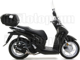 Système D'Échappement Complet Avec Catalyseur Et Homologation Acoustique Urban Aluminium Noir Acier Noir - Arrow Special Parts Compatible Avec Honda Sh 125 I (2020-2023)