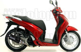 Système D'Échappement Complet Avec Catalyseur Et Homologation Acoustique Urban Aluminium Noir Acier Noir - Arrow Special Parts Compatible Avec Honda Sh 125 I Abs (2012-2016)