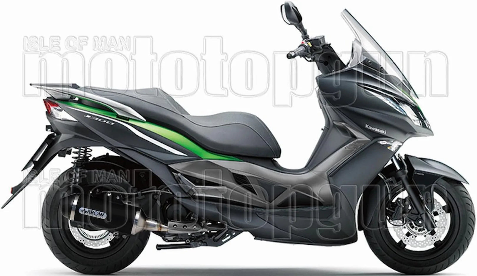 Système D'Échappement Complet Sans Catalyseur Et Homologué Au Niveau Sonore Urban Aluminium Noir Acier Noir - Arrow Special Parts Compatible Avec Kawasaki J 125 (2016)