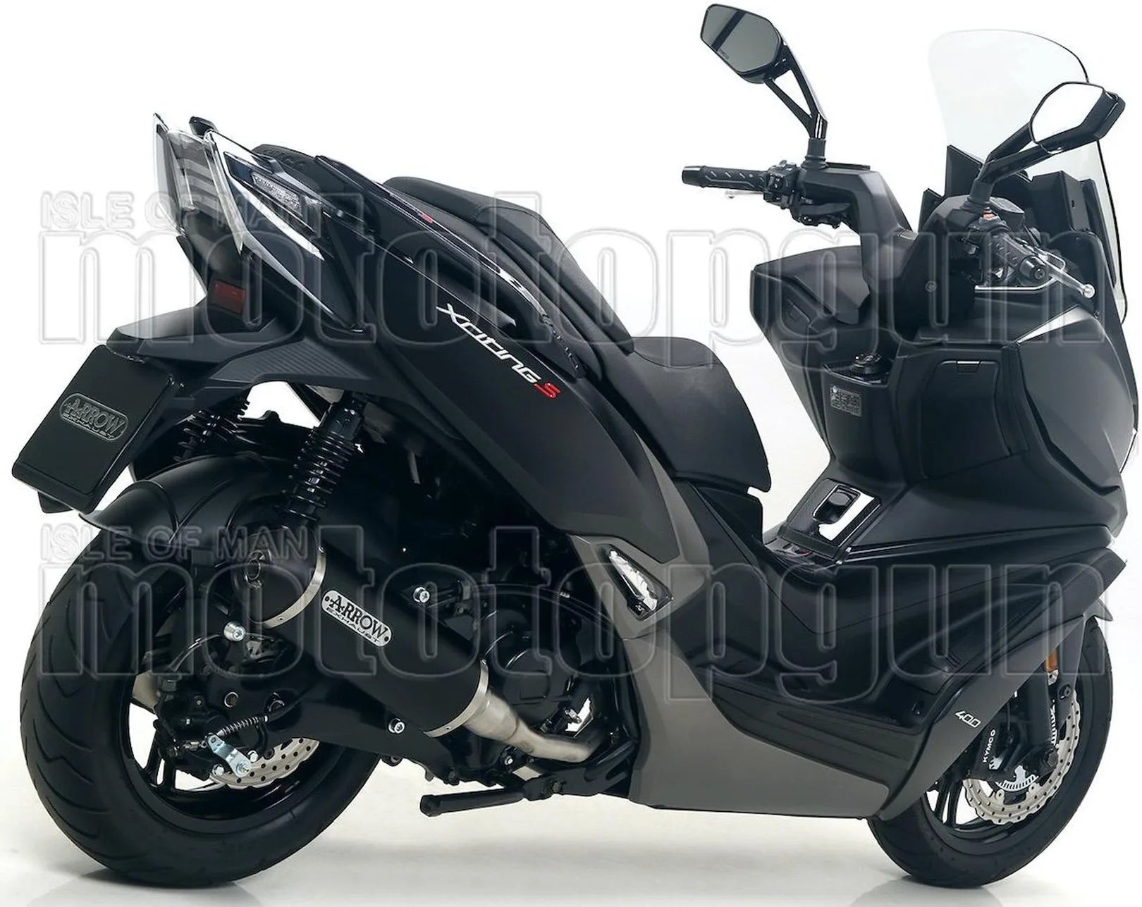 Système D'Échappement Homologué Au Niveau Sonore Urban Aluminium Noir Acier Noir - Arrow Special Parts Compatible Avec Kymco Xciting 400 I S (2019-2020)